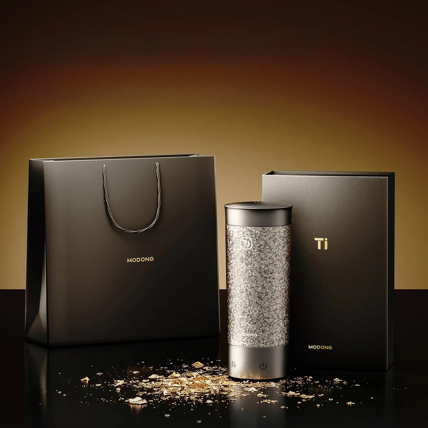 Titanium elektrisk rejsekop 350ml med temperaturkontrol