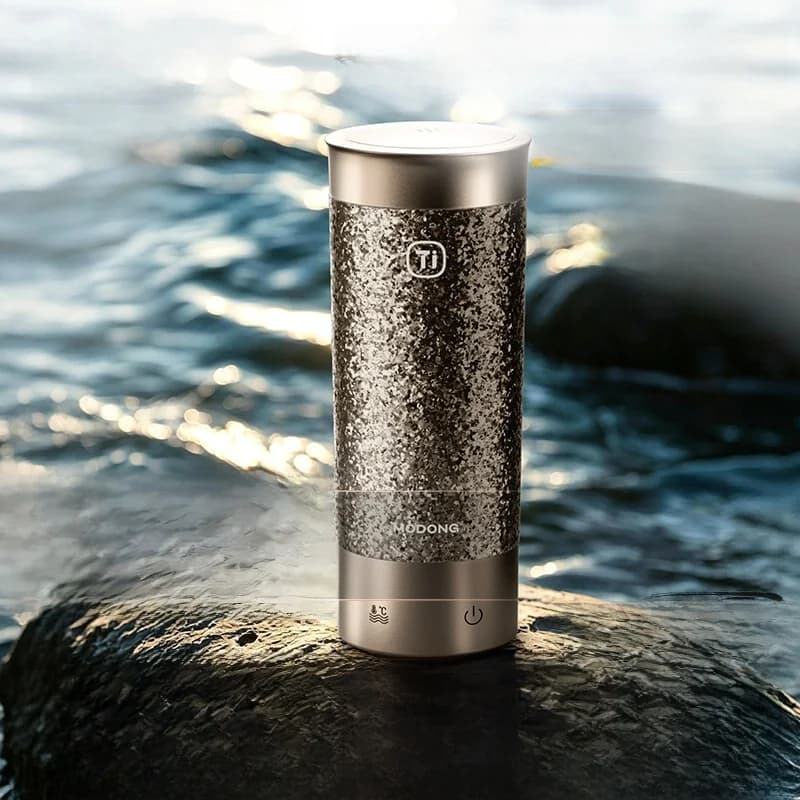 Titanium elektrisk rejsekop 350ml med temperaturkontrol