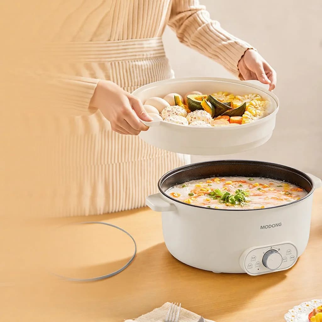 Elektrisk hotpot 6L 7L 8L med damper, 220V