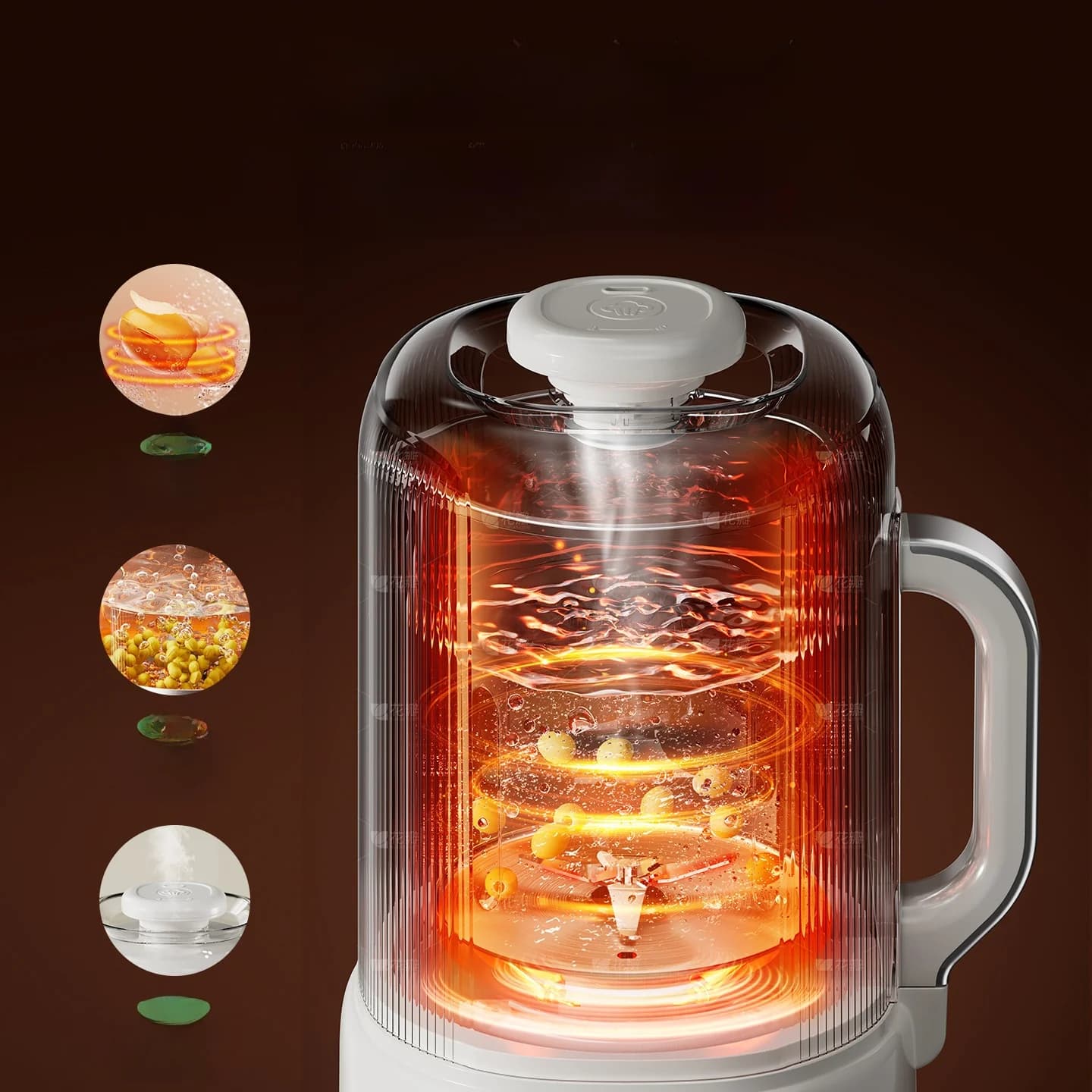 Opvarmet blender til sojamælk med selvrensning 800W