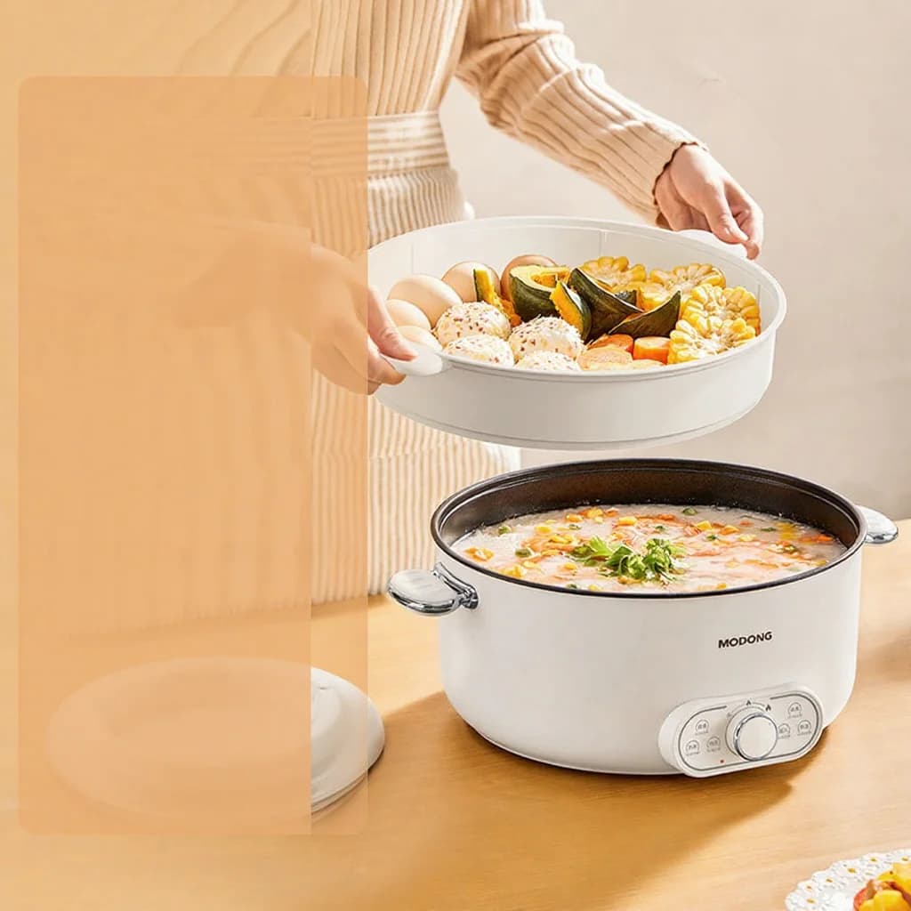 Elektrisk hotpot 6L 7L 8L med damper, 220V