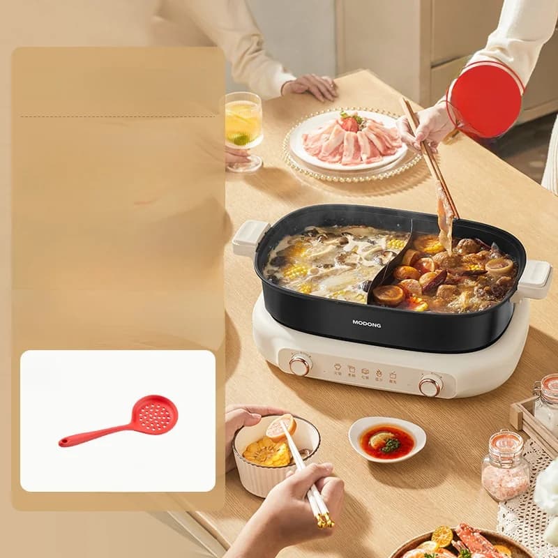 Delt elektrisk hotpot 7L med dobbelt temperaturkontrol