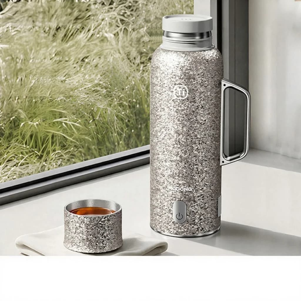 Ren titanium-isoleret rejsekop med magnetisk låg