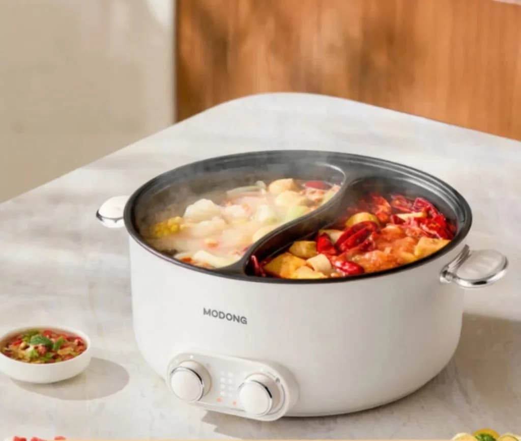 6L elektrisk hotpot med to zoner og uafhængig temperaturkontrol