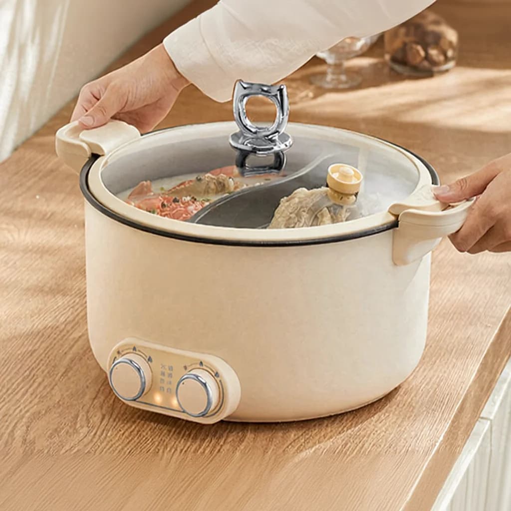 Elektrisk hot pot med to zoner 6L 7L 8L touchstyring