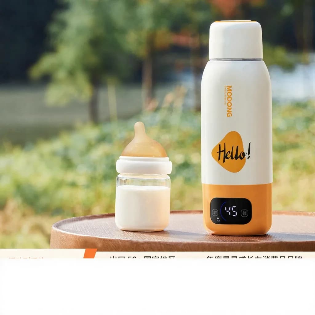 Bærbar babyflaske-varmer 550 ml Ultra, Netdriven kogning + Trådløs opvarmning