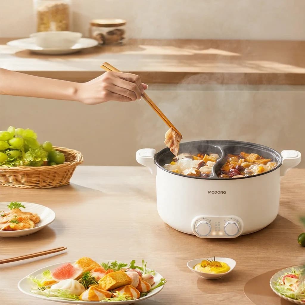 Elektrisk hot pot med to zoner 6L 7L 8L touchstyring