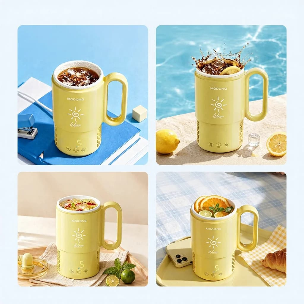 Bærbar varme- og kølekop 450 mL 36W Touch Control