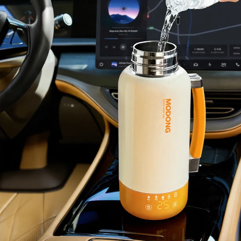 Bærbar elektrisk rejsekedelkop med automatisk sluk