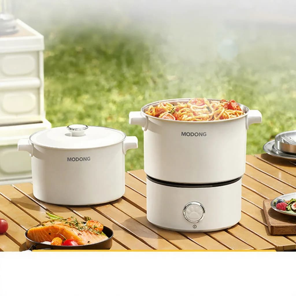 Bærbar sammenklappelig elektrisk gryde 110V-220V 550W/700W