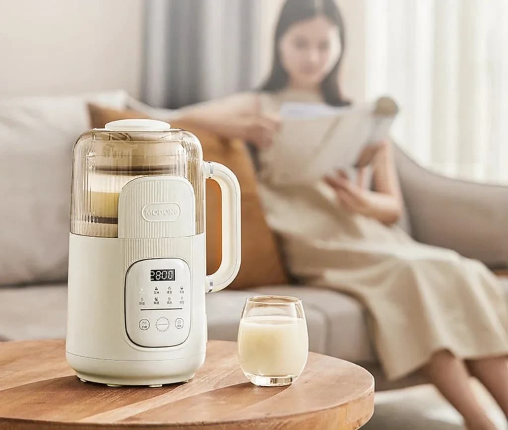 Elektrisk højhastighedsblender og sojamælksmaskine med opvarmning