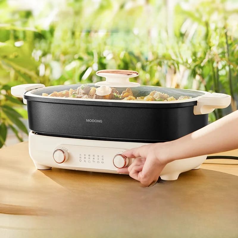 Delt elektrisk hotpot 7L med uafhængig temperaturkontrol i to zoner