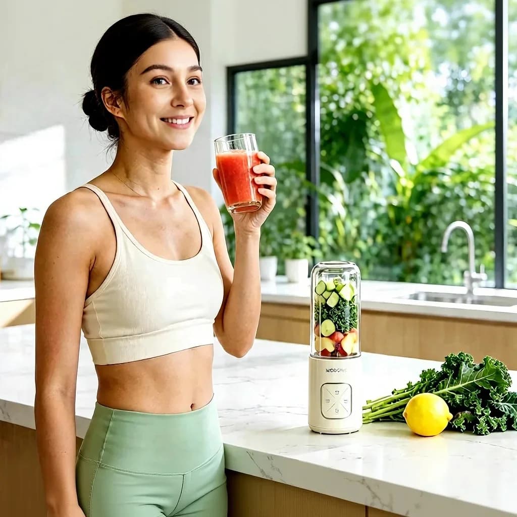 Bærbar trådløs blenderkop til juice og smoothies