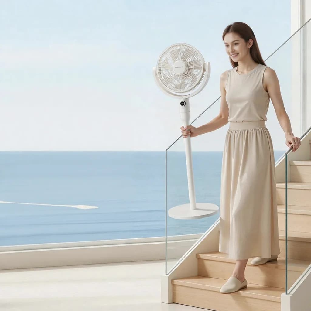 Smart bordcirkulationsventilator med stemmestyring og oscillation