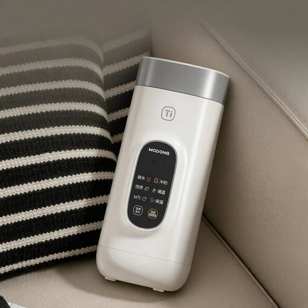 Titanium elektrisk rejse-vandvarmekop, 650 ml, 220V