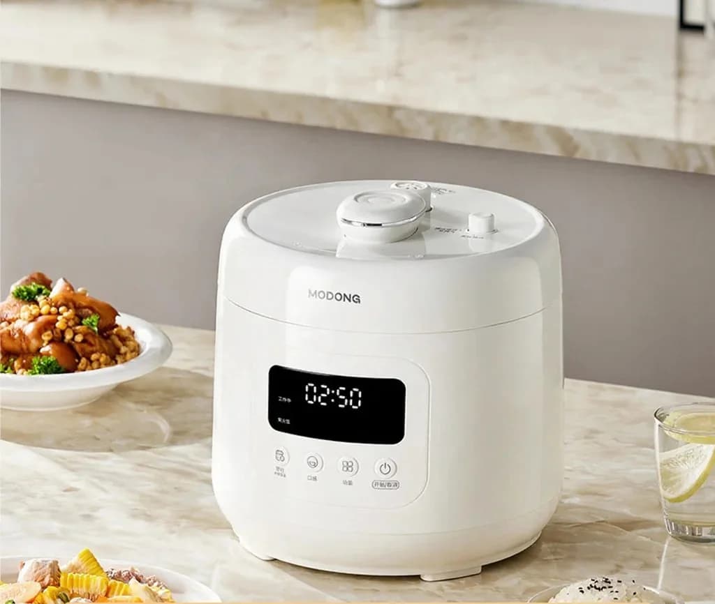 4L elektrisk trykkoger med keramisk inderbeholder, 800W, 17-24H timer