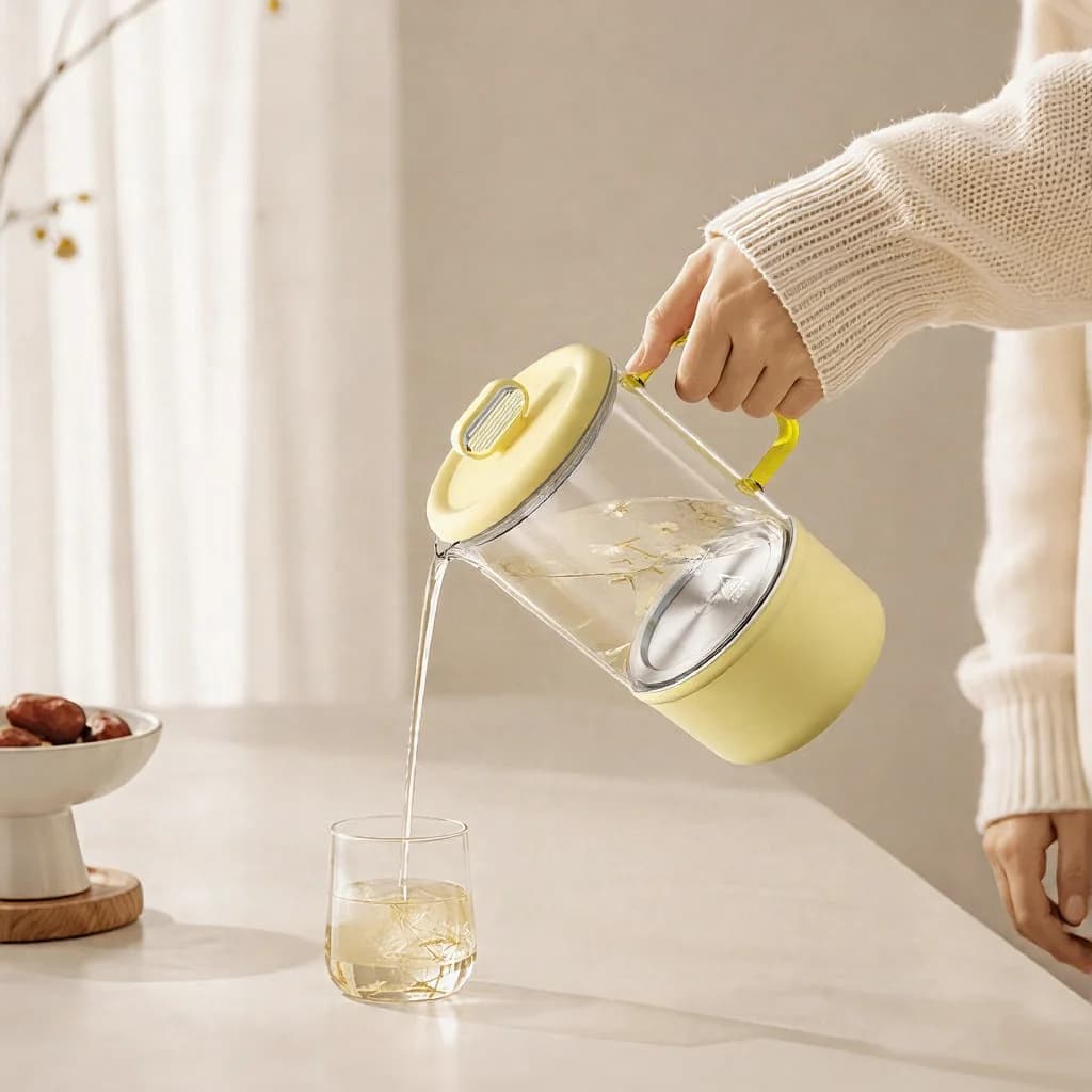 Glas elektrisk varmekop med temperaturkontrol til babymælk