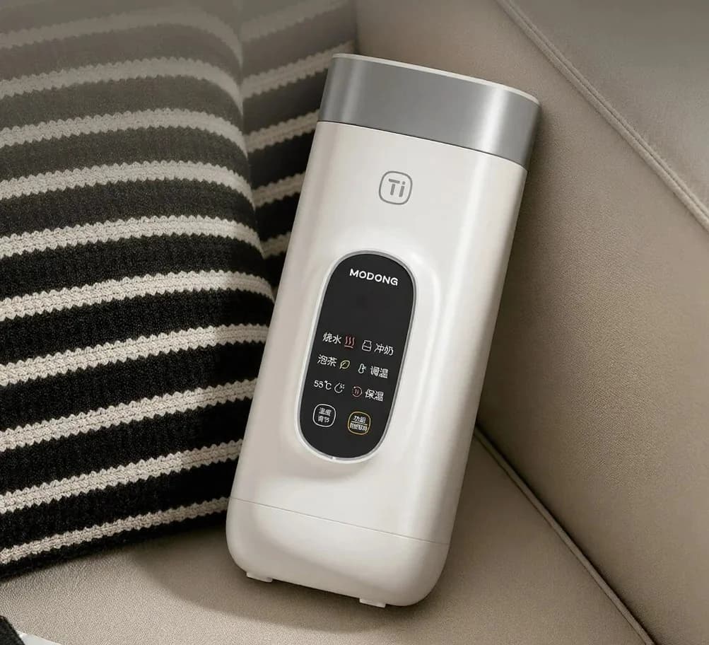 Elektrisk rejsevandvarmerkop i titanium, 650ml, 220V