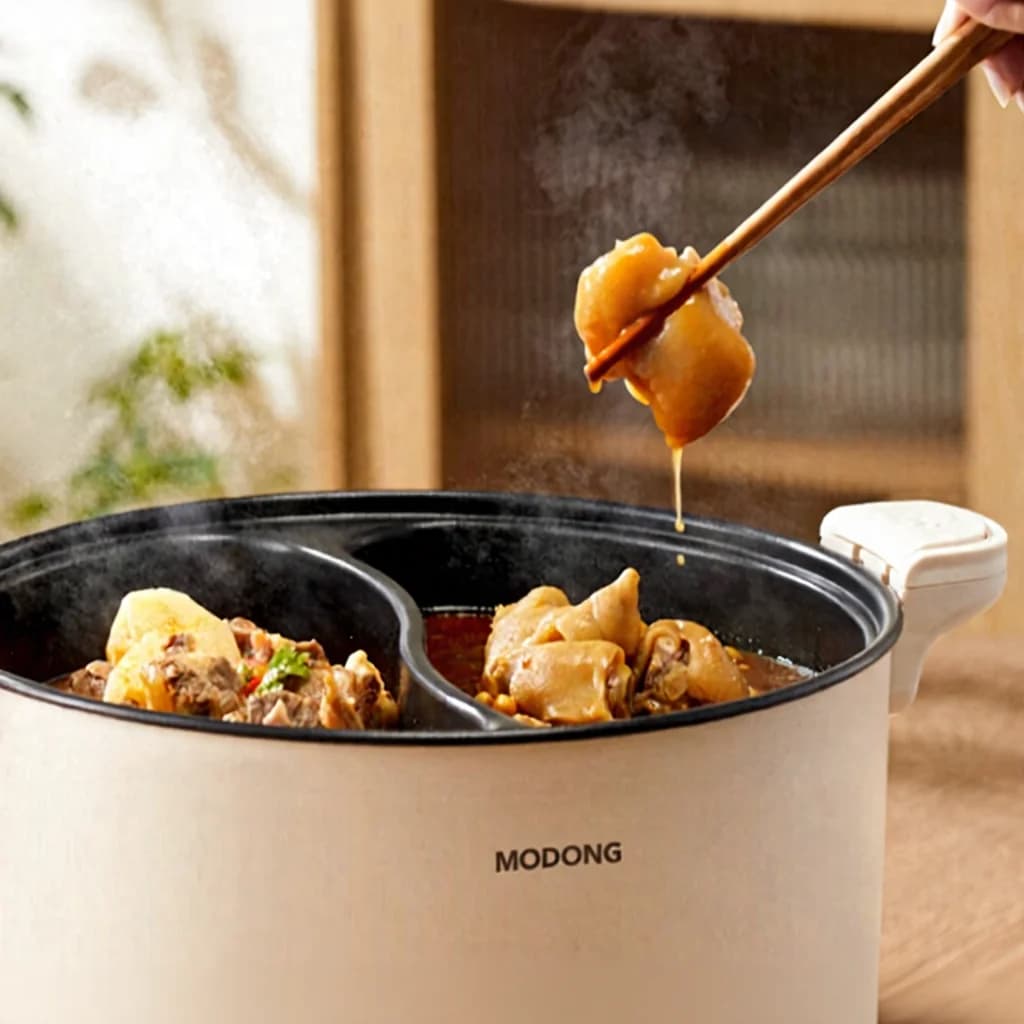 Elektrisk hot pot med to zoner 6L 7L 8L touchstyring