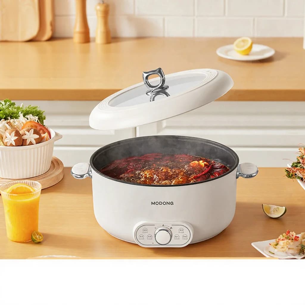 Elektrisk hotpot med dampindsats, 8L stor kapacitet, 220V
