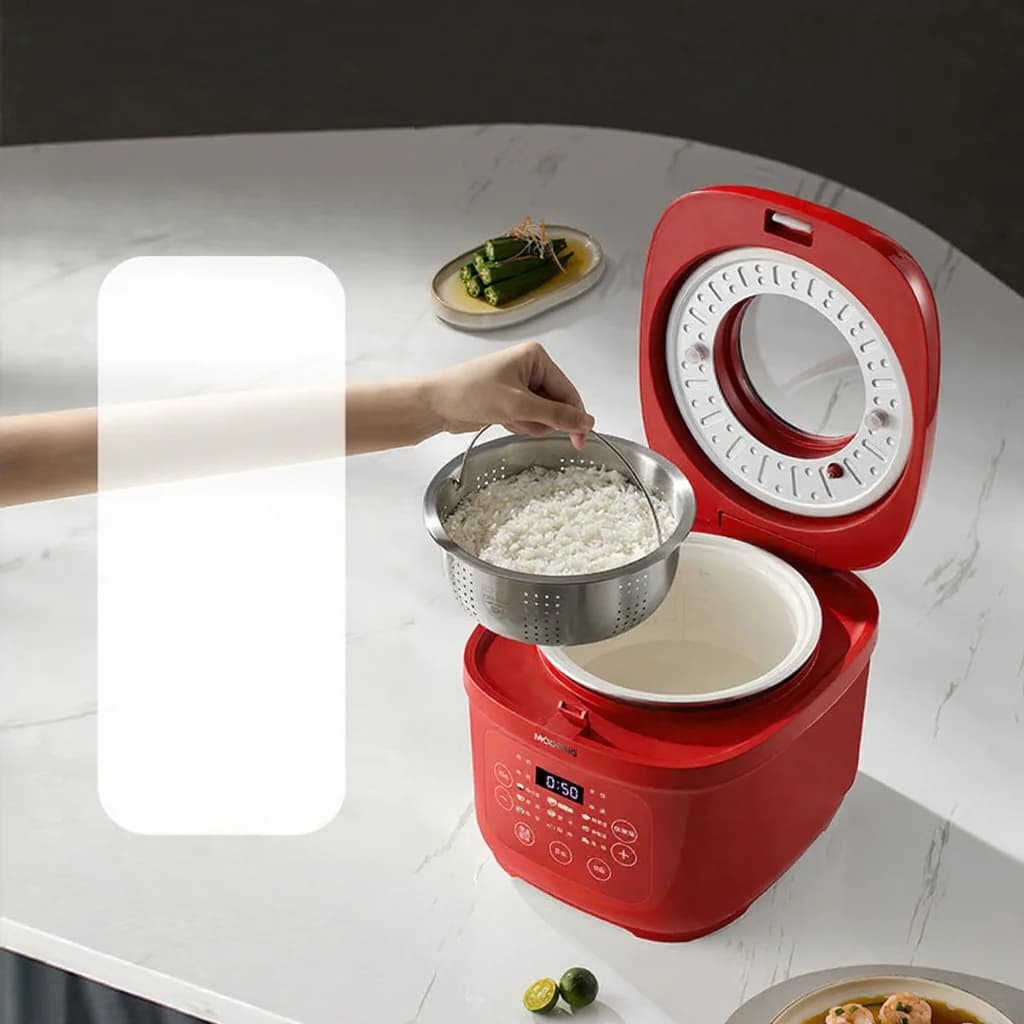 3L elektrisk riskoger med keramisk indergryde, 600W