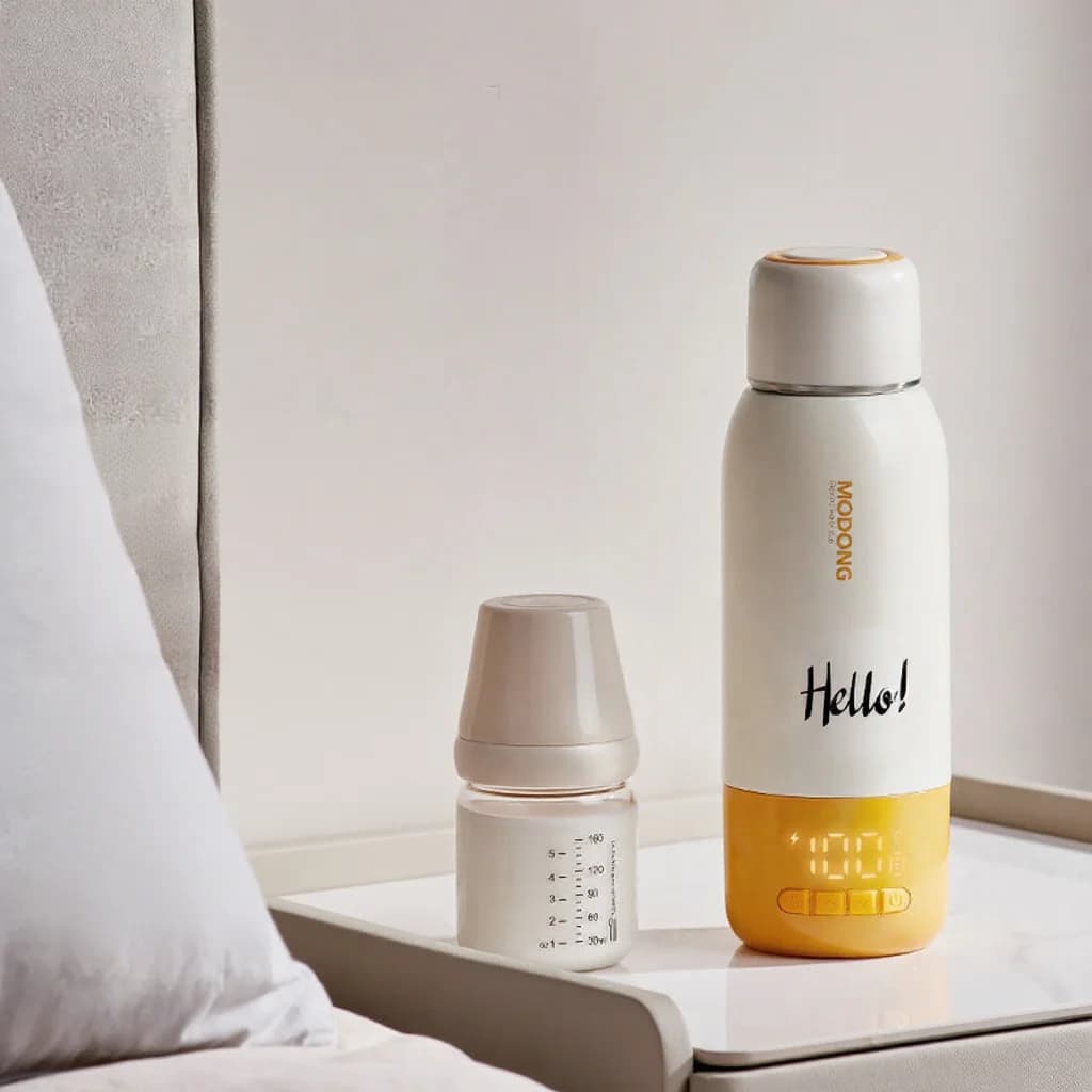 Bærbar varmebæger til babymælkserstatning 550 ml Ultra, ledningskogning + trådløs varmholdning