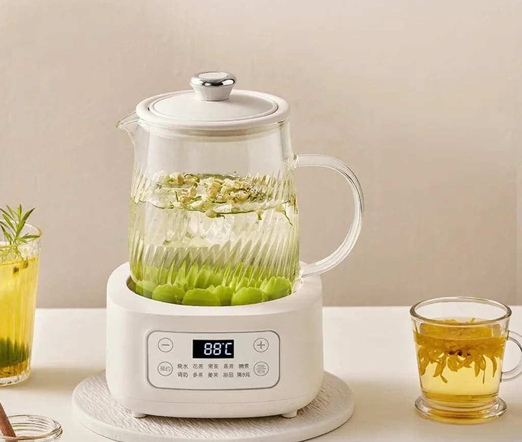 Glas elektrisk helsegryde 1-1.5L berøringskontrol til te