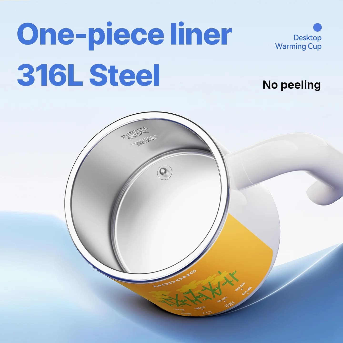 Elektrisk varmekop med 304 eller 316L stainless steel inderbeholder