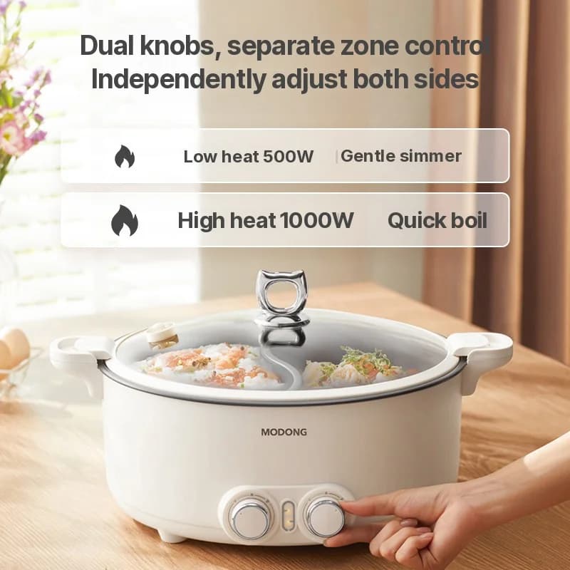 8L dobbeltsidet elektrisk hotpot til hjem og kollegieværelse