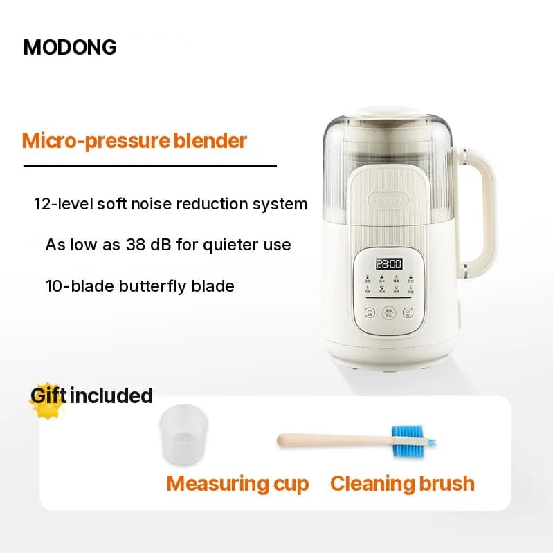 Elektrisk højhastighedsblender og sojamælksmaskine med opvarmning
