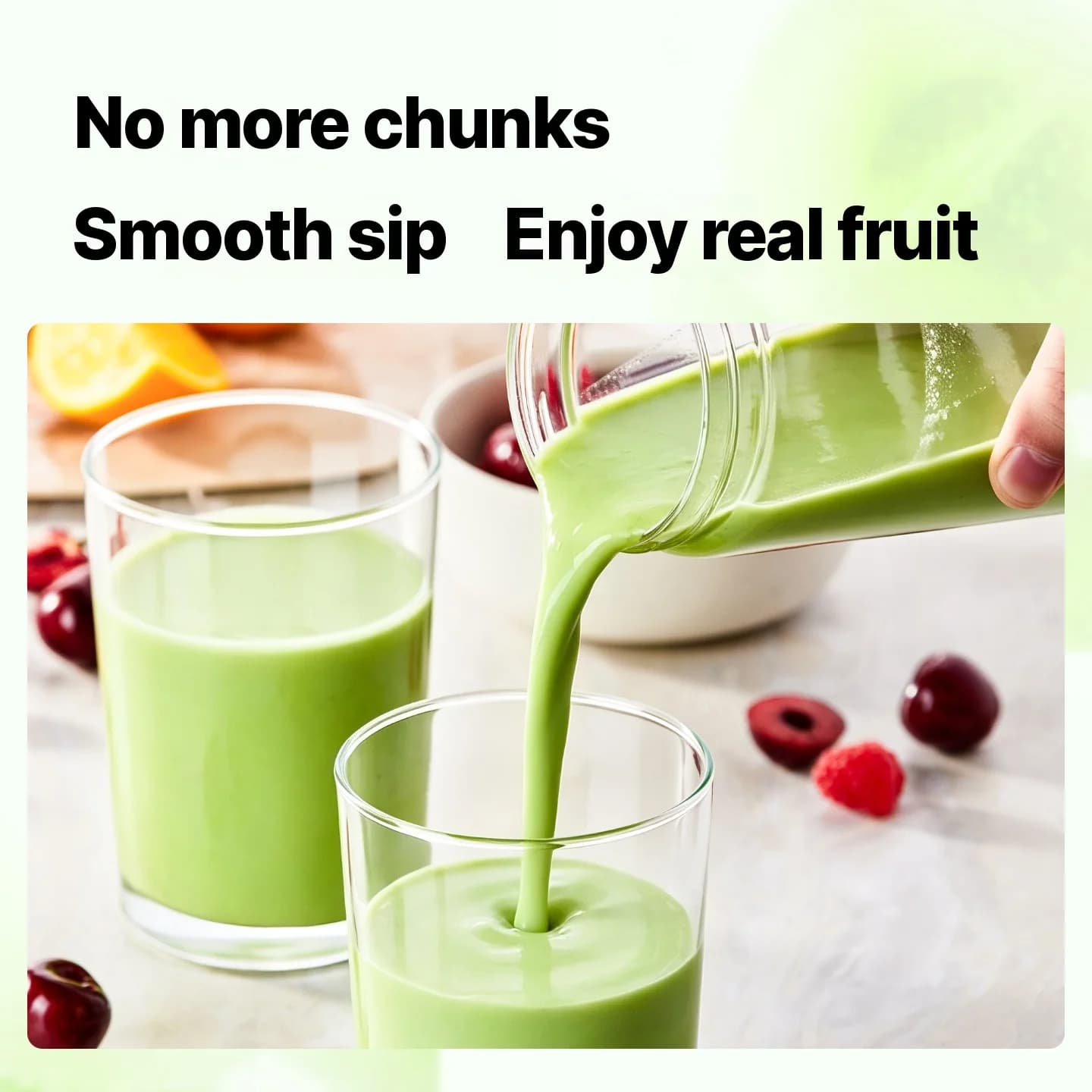 Trådløs bærbar blenderkop med isknusning og to kopper