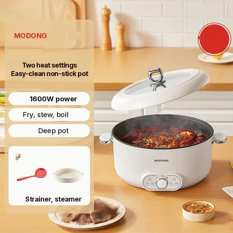 Elektrisk hotpot med dampindsats, 8L stor kapacitet, 220V