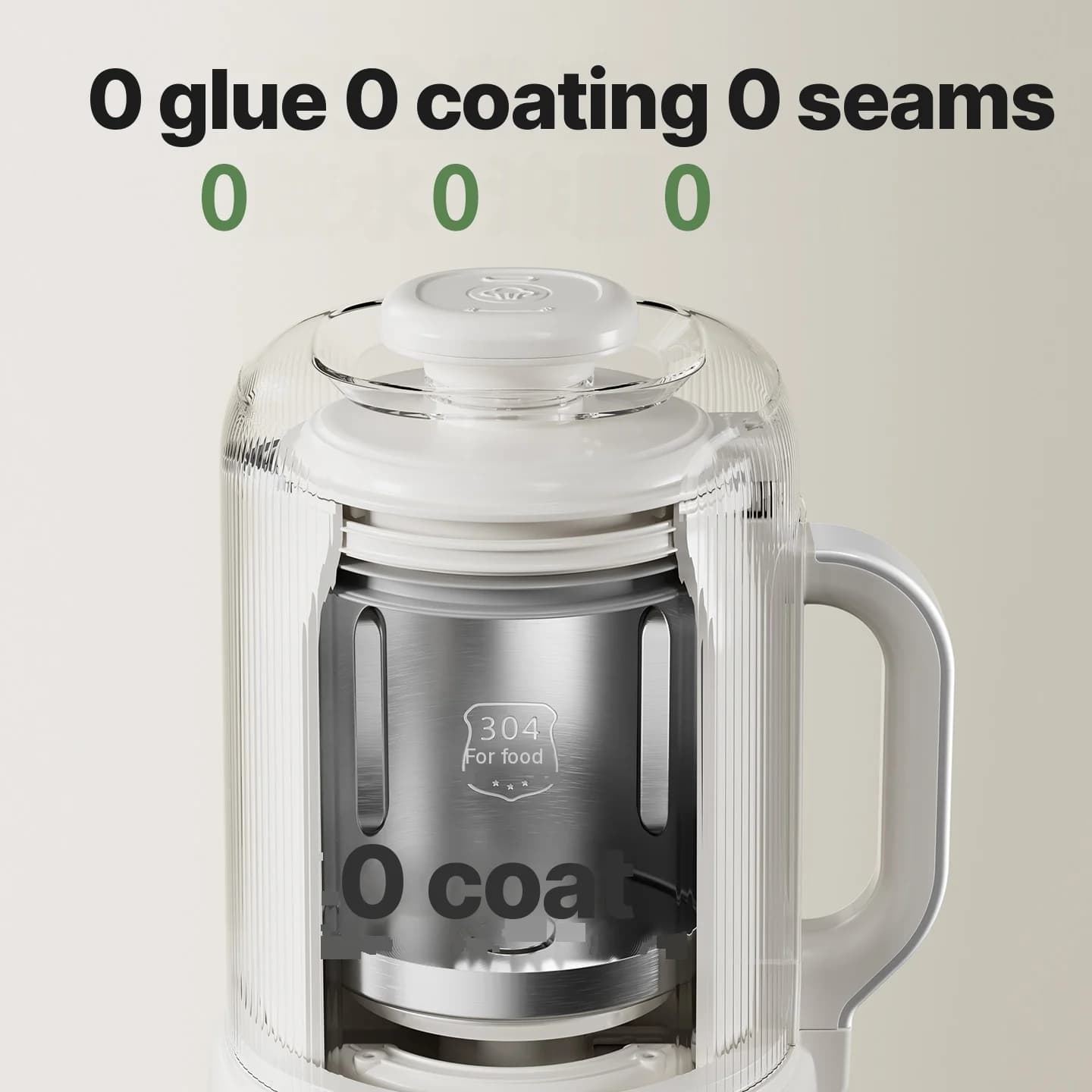 Opvarmet blender til sojamælk med selvrensning 800W