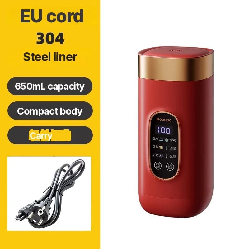 Bærbar elektrisk varmekop 650ml med 304 eller 316 inderbeholder