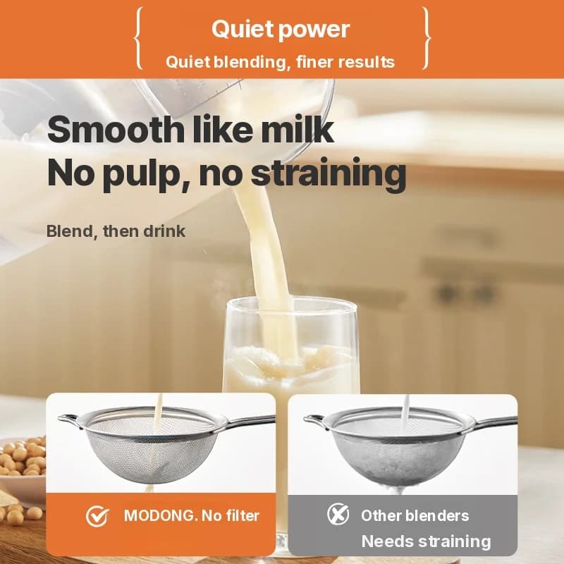 Elektrisk højhastighedsblender og sojamælksmaskine med opvarmning