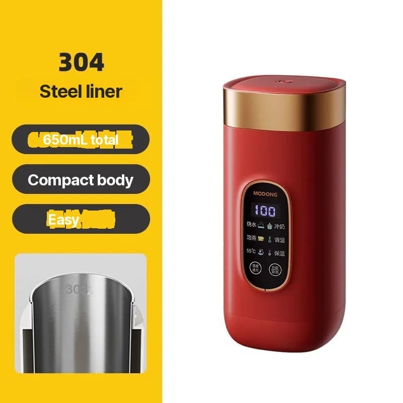 Bærbar elektrisk varmekop 650ml med 304 eller 316 inderbeholder