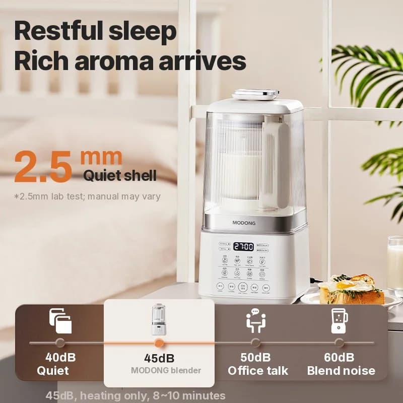 Varmeblender med dobbelte kopper og automatisk hold-varm
