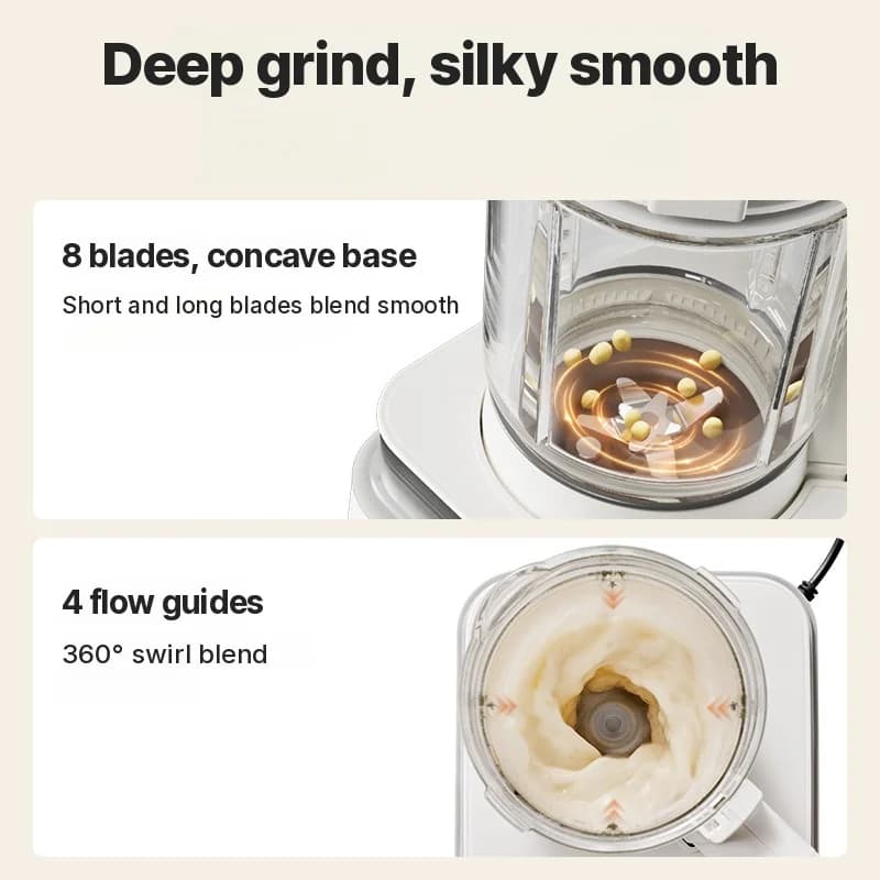 Opvarmningsblender med stille drift og hold-varm-funktion