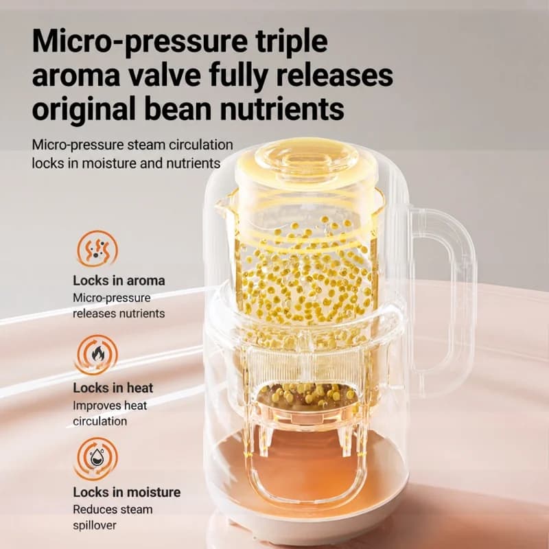 1,2L opvarmningsblender med touch-styring, glaskrop