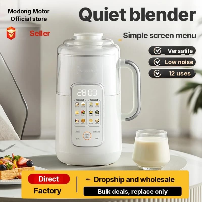 Varmeblender med 1,2L kapacitet, touchbetjening, rustfrit stål
