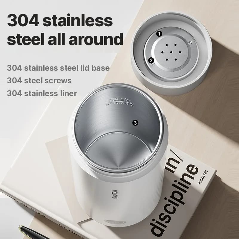Bærbar elektrisk varmekop 304 rustfrit stål 300 ml 220 V