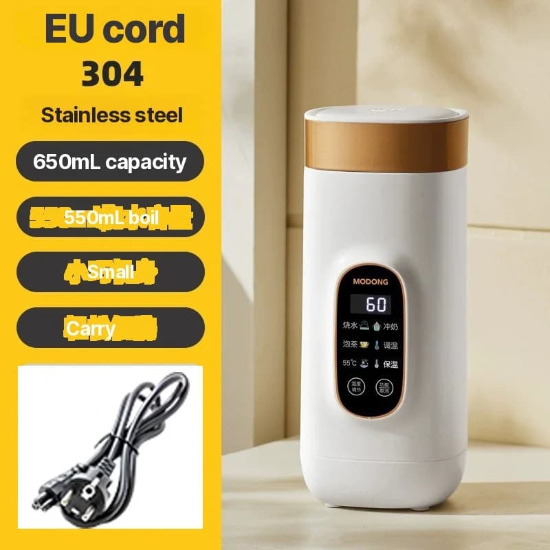 Bærbar elektrisk varmekop 650ml med 304 eller 316 inderbeholder