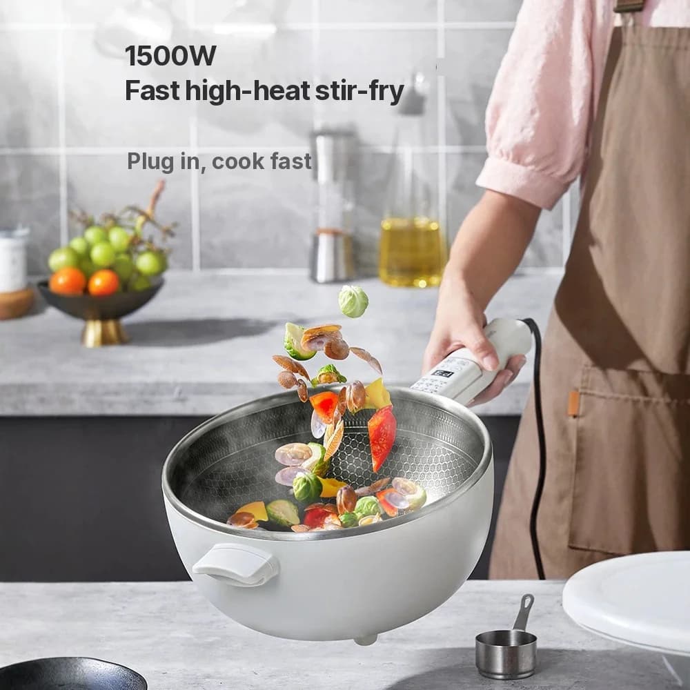 Elektrisk multifunktionsgryde med damprist 5L 220V