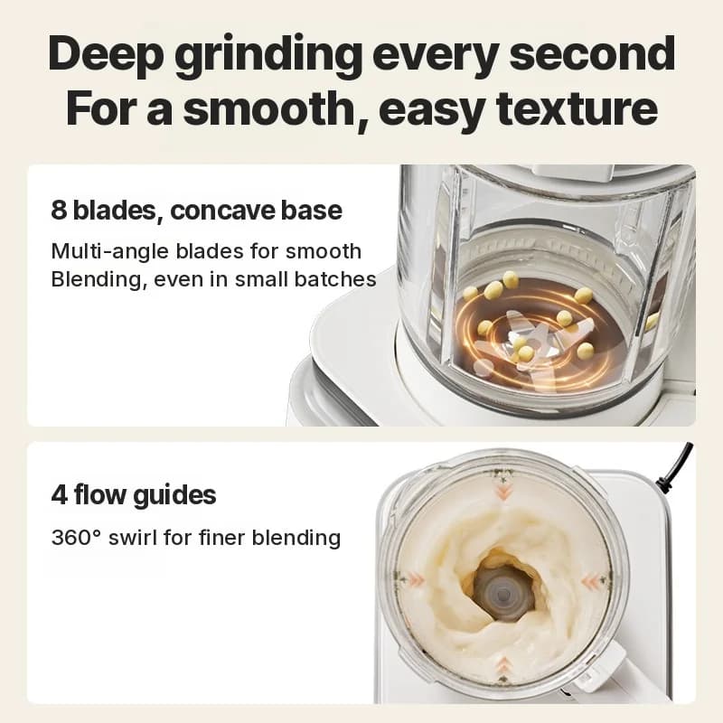 Opvarmet blender til suppe, juice, babymad, sojamælk