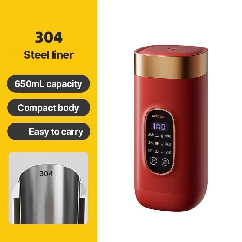 Bærbart elektrisk varmebæger 650ml 304-foring 220V