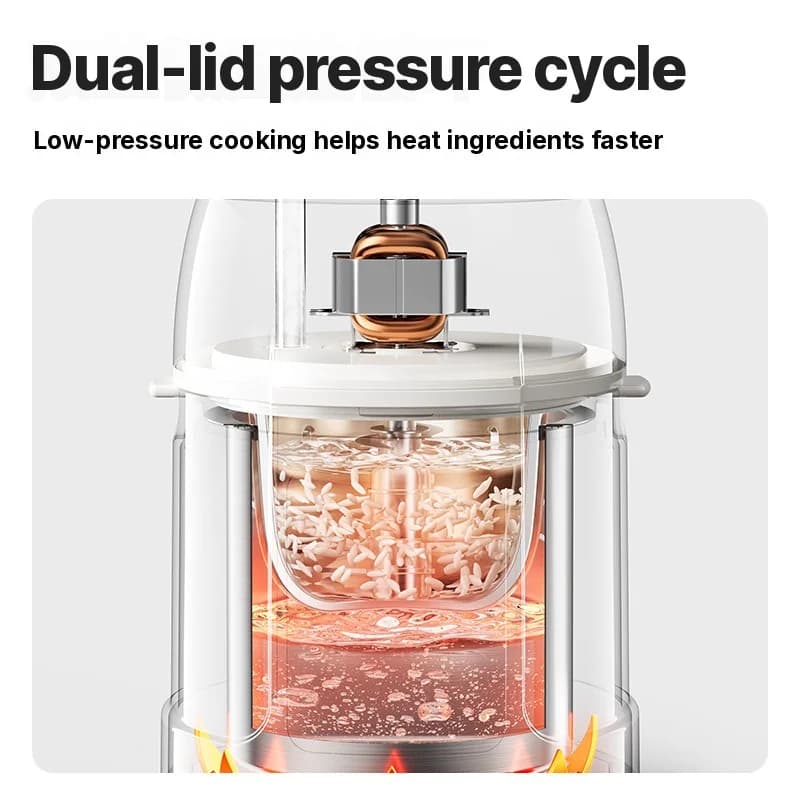 Babyfood-maskine med opvarmningsblender og dampning samt formaling