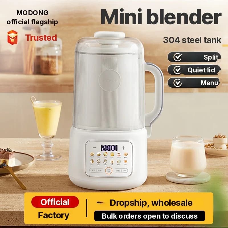 Opvarmet blender til sojamælk med selvrensning 800W