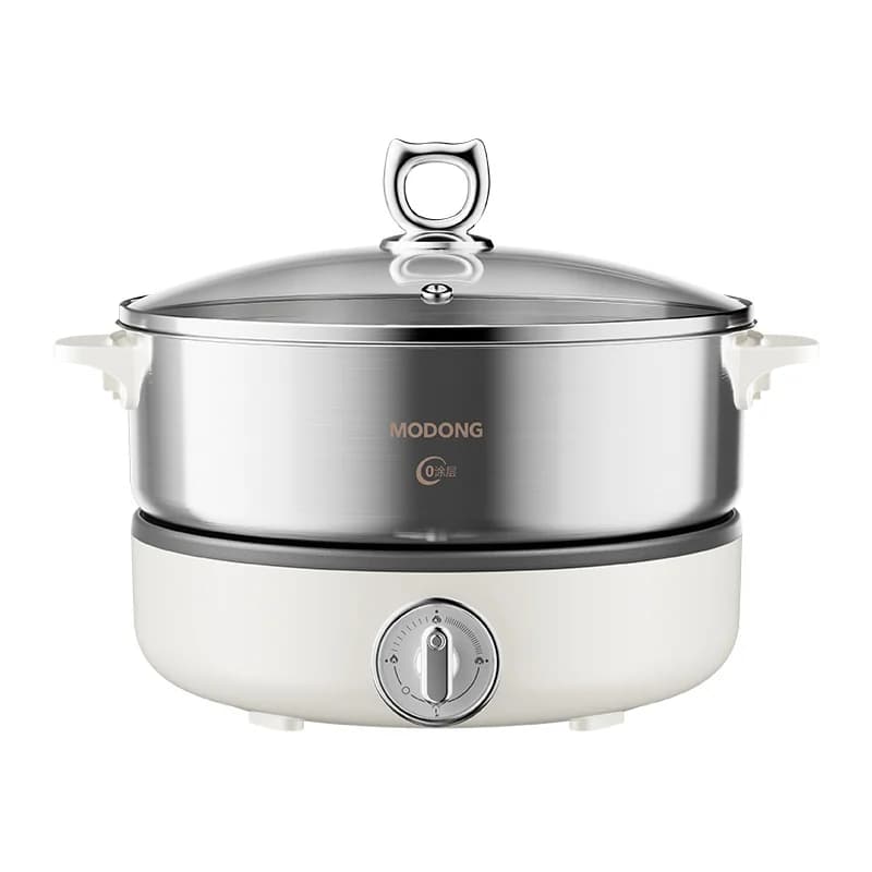 Delt elektrisk hotpot med grydeforing i rustfrit stål 1500W