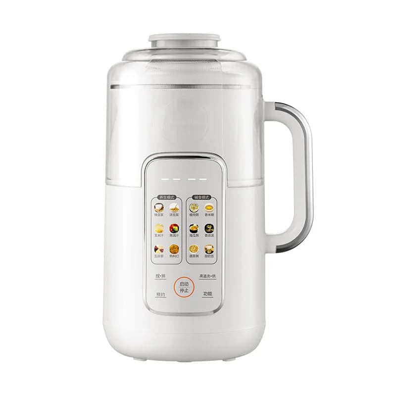 1.2L opvarmende soyamælksmaskine og blender med indergryde i rustfrit stål