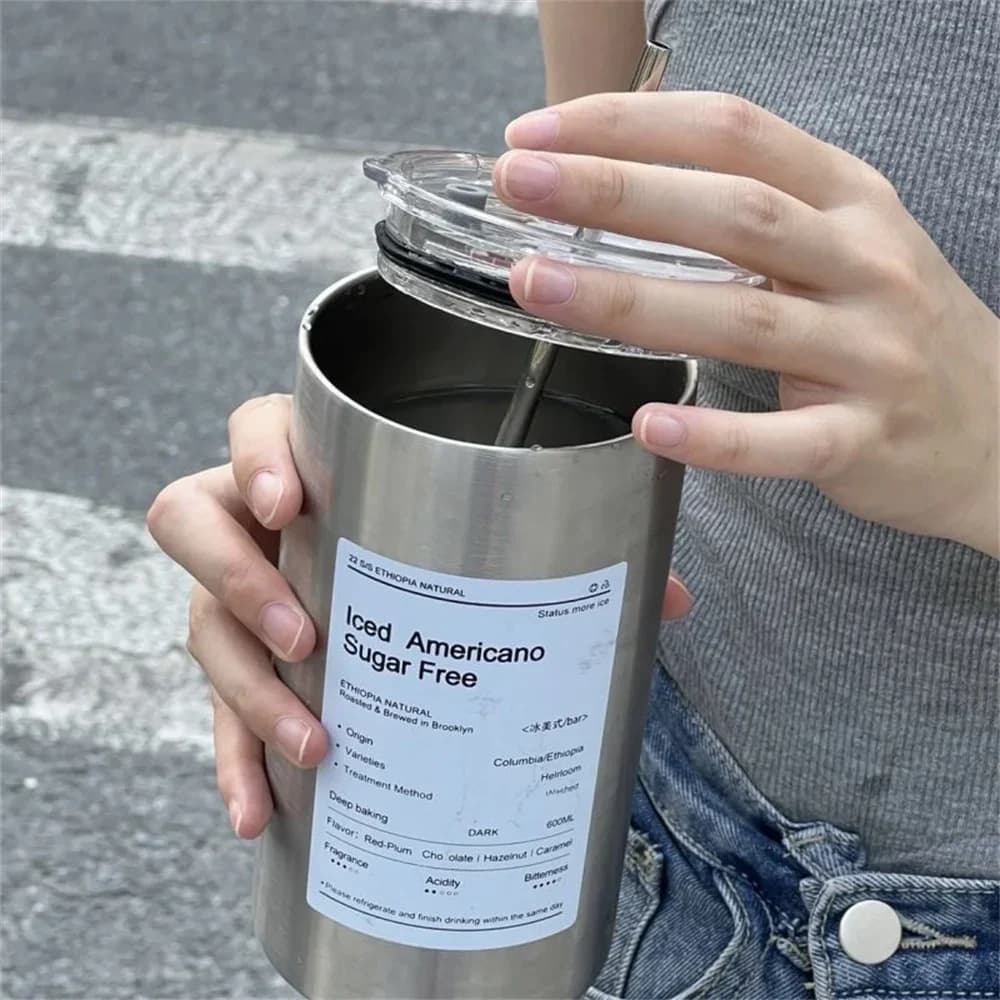 600ml sugerørstermokop
